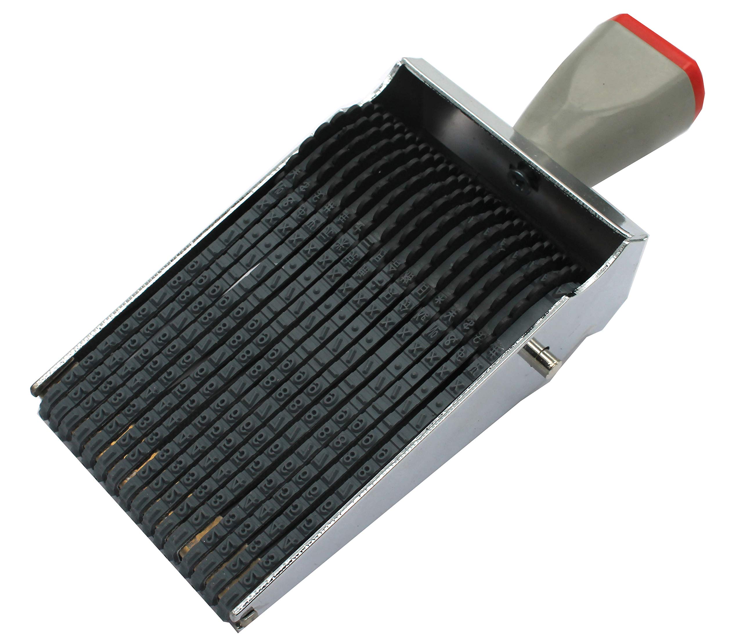 Rubber Numbering Stamp, Multi-Function Changeable Alphabet A-Z, Number 0-9 & Symbol -Personalized DIY Suitable for Date, Business, Office Supplies (16-Digit)