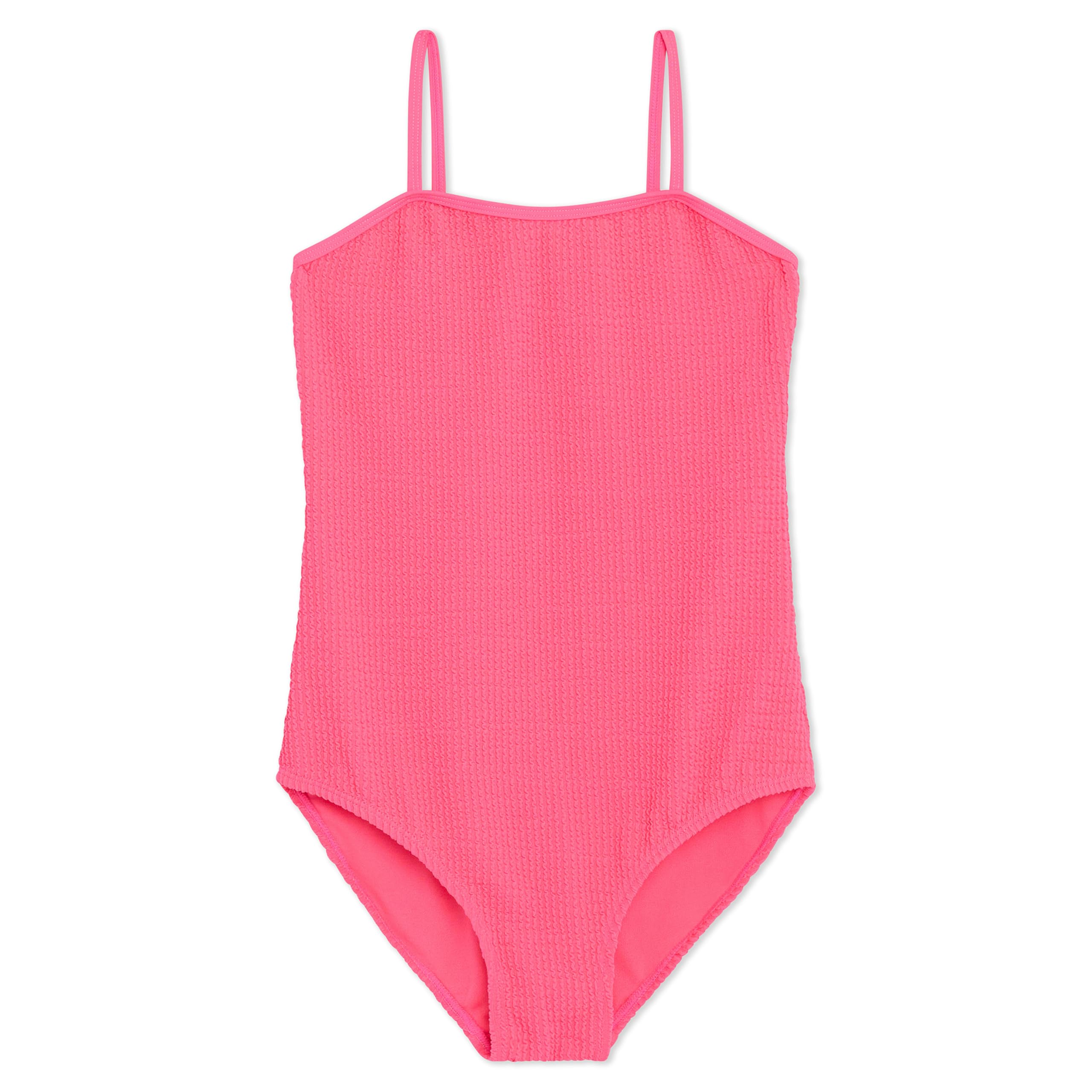 Eddie Bauer Girls’ UPF 50+ Scoop-Neck Stretchable One-Piece Swimsuit, Knockout Pink, X-Large