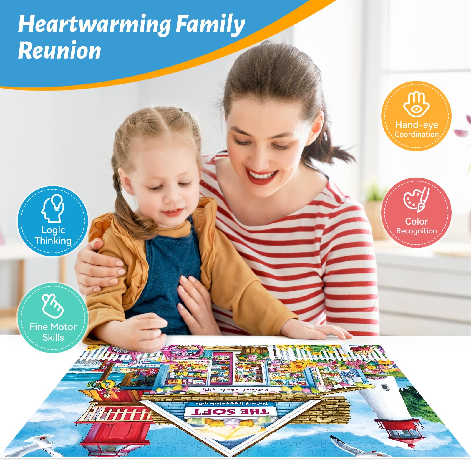 500 Piece Puzzle for Adults – Coastal Flowers and Ocean View Jigsaw Puzzle for Family, Kids, and Adults – Relaxing Nature Puzzle, 20.5 x 15 in