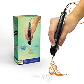 3Doodler Flow 3D Printing Pen for Teens, Adults &amp; Creators &ndash; Black, with Free Refill Filaments, Stencil Book &amp; Guide, 3.1 x 10.74 x 4.44 inches
