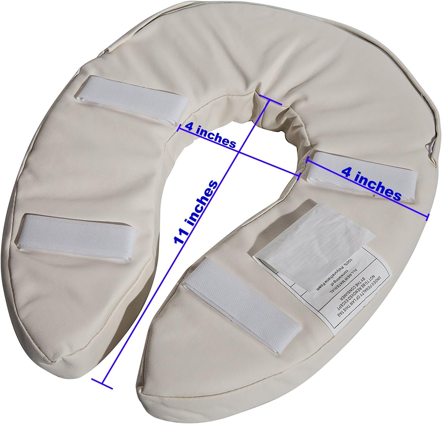 PCP Raised Toilet Seat Cushion, 2" High Padded Comfort Support, Universal Fit, Portable with Removable Fastening Straps: Health & Personal Care