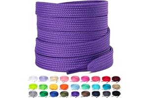 Olukssck 2/5" Flat Shoe Laces for Sneakers 29 Colors Shoelaces in 28" - 72"