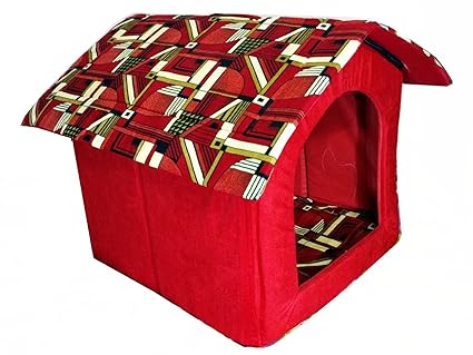 Pets Empire Portable Soft Padded Warm Cat House (Colour and Design May Vary)