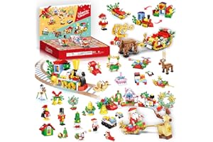 IMCUAMK Christmas Building Block Set, Xmas Christmas Advent Calendar 2025, Advent Calendar Kids Adult, Holiday Vintage Block, Countdown Calendar 24 Days Sambox Building Block for Kids Adult Creative Gifts for Adults Teens Girls Ages 8+