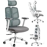 Ergonomic Office Chair 500 LBS Home Mesh Office Chair Comfortable Gaming Desk Chairs Adjustable 90-125° Tilt Rolling Computer Chairs with Wheel 3D Armrest
