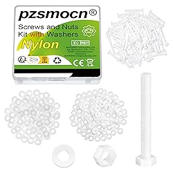Pzsmocn 240 Pieces/80 Sets M4*35 mm Plastic White