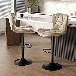Nalupatio Modern Bar Stools Set of 2, Adjustable