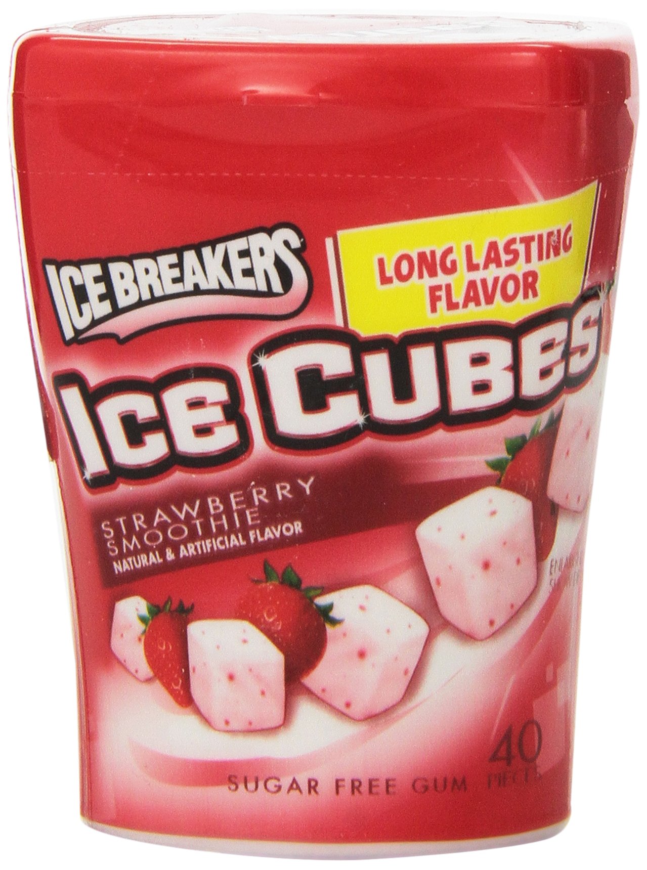 Buy Ice Breakers Ice Cube Sugar Free Strawberry Smoothie Gum(Pack of 4