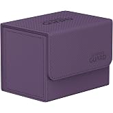 Ultimate Guard Sidewinder 80+, Deck Box for 80 Double-Sleeved TCG Cards, Purple, Magnetic Closure &amp; Microfiber Inner Lining for Secure Storage