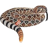 Wild Republic Snake Living Earth Diamondback Rattlesnake, Stuffed Animal, 60 inch, Plush Toy, Fill is Spun Recycled Water Bottles