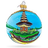 Bali, Indonesia Glass Ball Christmas Ornament 4 Inches