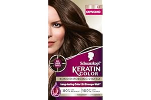 Schwarzkopf Keratin Permanent Hair Dye Cream, 4.0 Cappuccino, Professional Quality Color for Up to 100% Gray Coverage, Bond Enforcing System