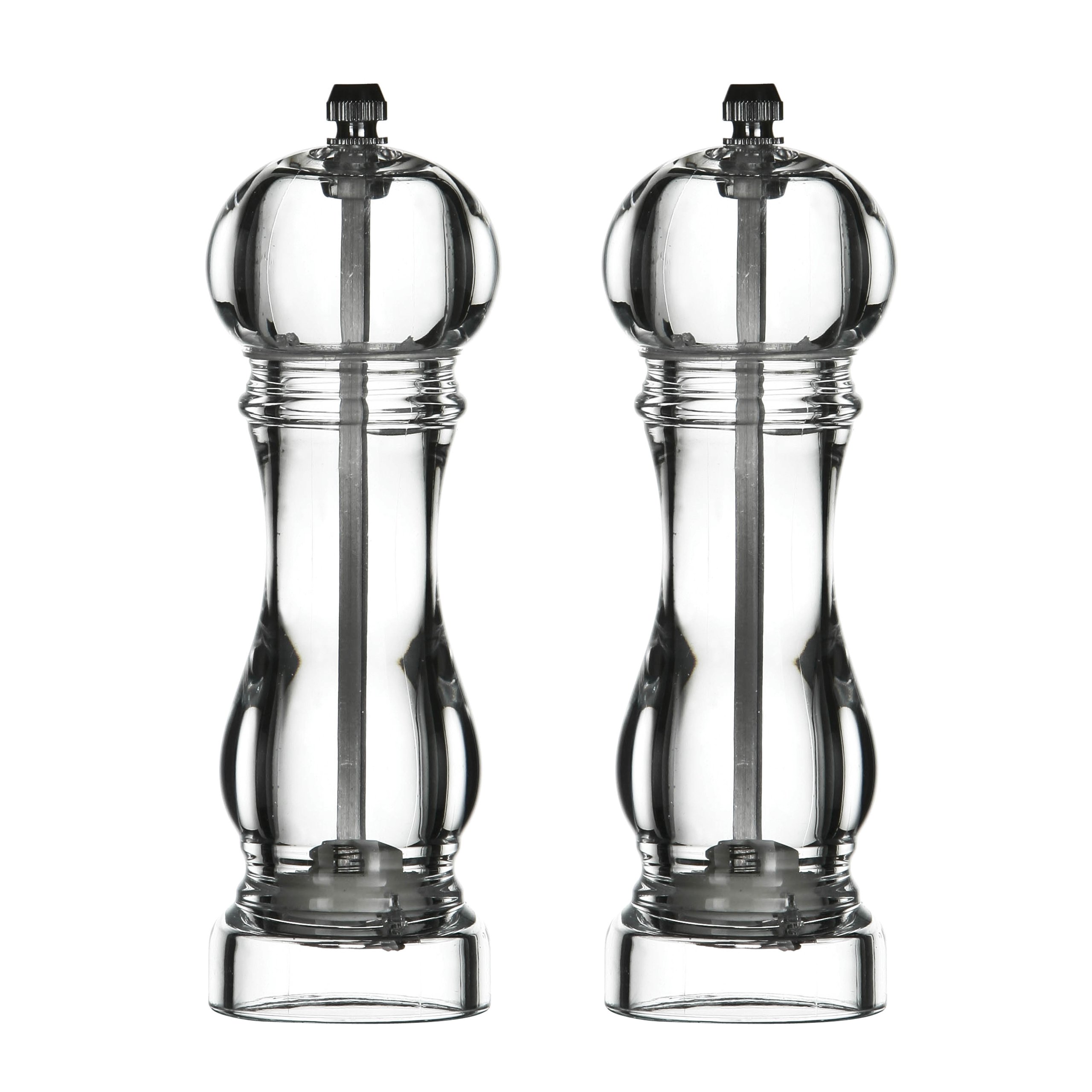 Premier Salt and Pepper Mills Acrylic Transparent 16.5 cm