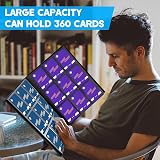TiopLior 9 Pocket Trading Card Binder 360 Pockets Sports Card Album Black view 6