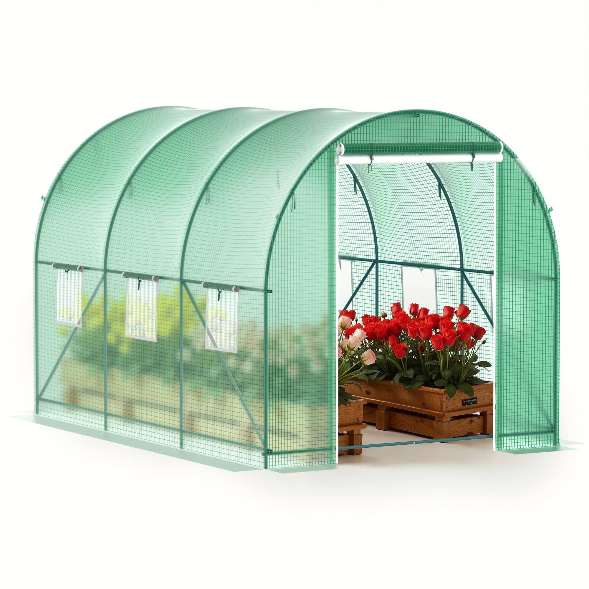 Photo 1 of ****FINAL SALE. NO RETURN!!! VIEW NOTES****
GOJOOASIS Greenhouse Outdoor Green House for Outside Winter Heavy Duty Large Walk-in Tunnel Portable Greenhouses for Backyard Plants Shed (10'x7'x7')