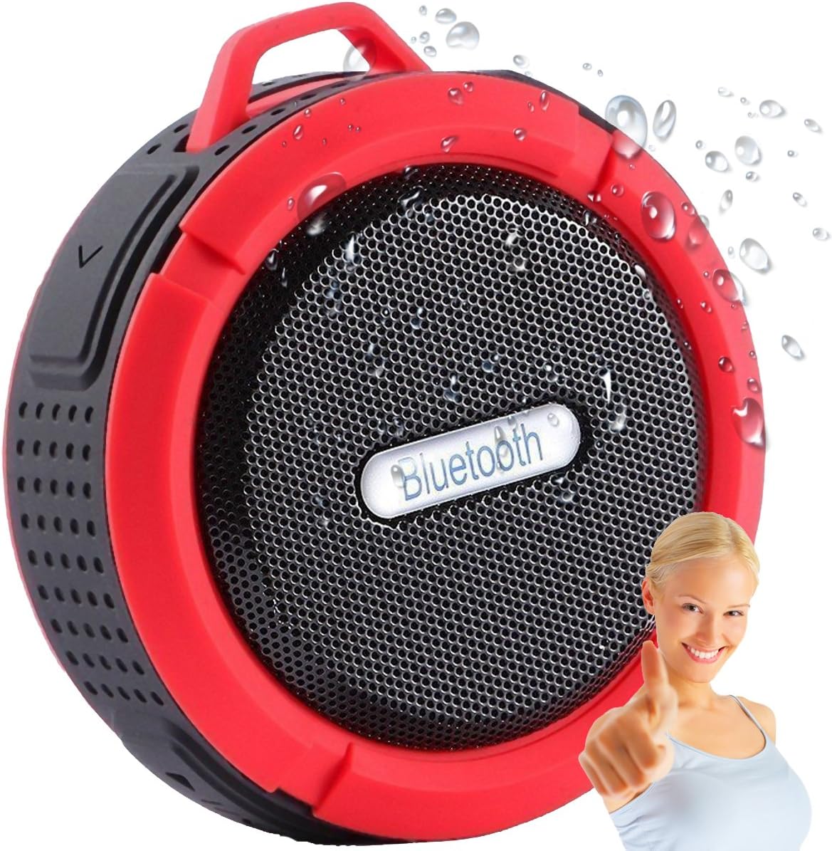 AVStar Bluetooth Shower Speaker for Shower or Outdoor Activities, with Microphone and Hands-free function, 5W power speaker, 6 Hours of Battery, Take It Everywhere BT V4.2, 2018
