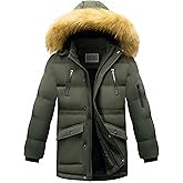 WULFUL Boy's Winter Coat Waterproof Fleece Lined Parka Jackets Kids Hooded Puffer Outerwear
