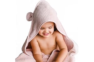 Natemia Hooded Baby Bath Towel, Award-Winning Organic Turkish Cotton, Baby Towel for Newborn Girl or Boy
