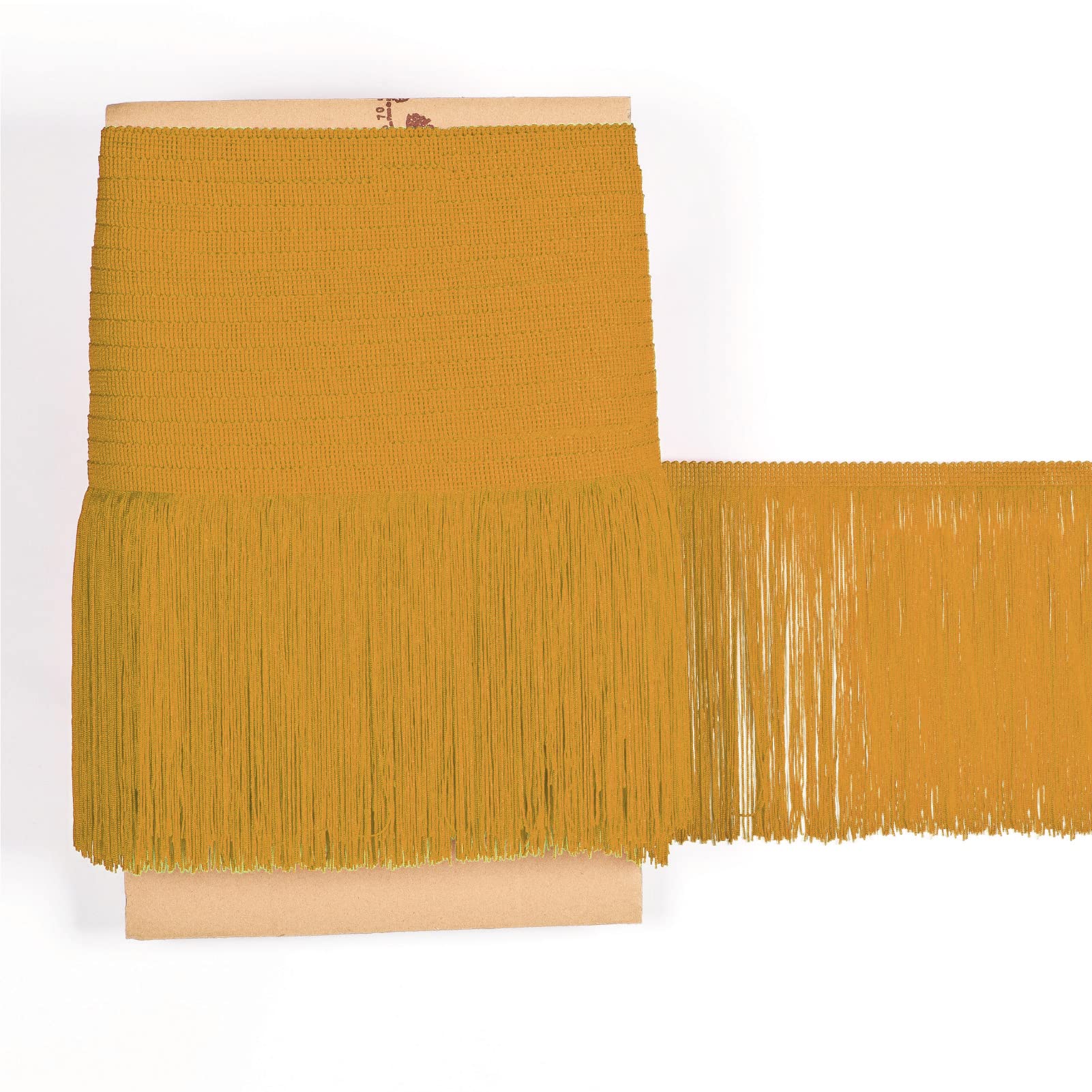 TEXTEX = Cuquillo Fringe for Sewing Flamenco and Sevillana. Composition Rayon 100%. Length of 20 cm. 5m Pieces. (Gold)