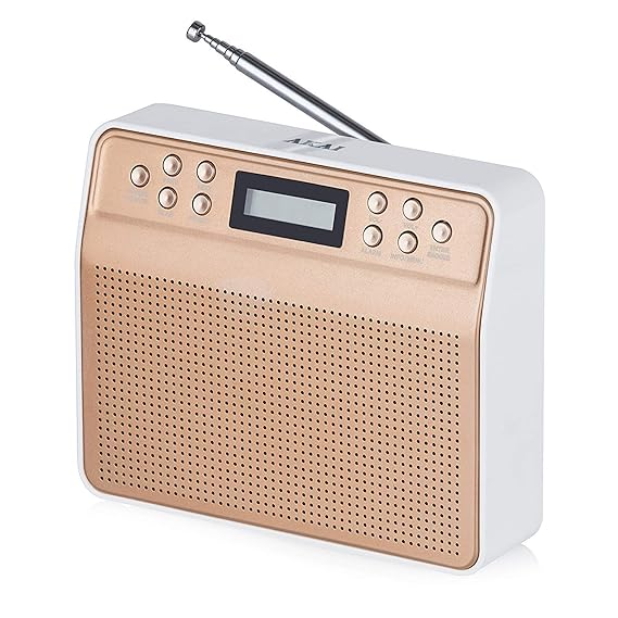 Akai Portable DAB Radio with Crystal Clear Speaker, Alarm Clock and