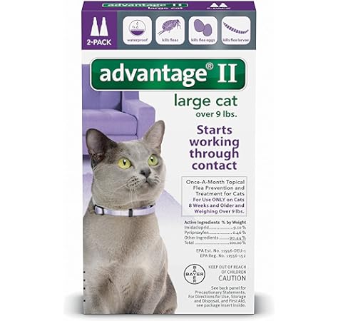 Amazon Com Bayer Animal Health 12 Month Advantage Ii Flea Control Large Cat For Cats Over 9 Lbs Pet Flea Drops Pet Supplies