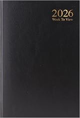 Karrma Ltd 2026 Diary Week to View A4 Hard Cover Black