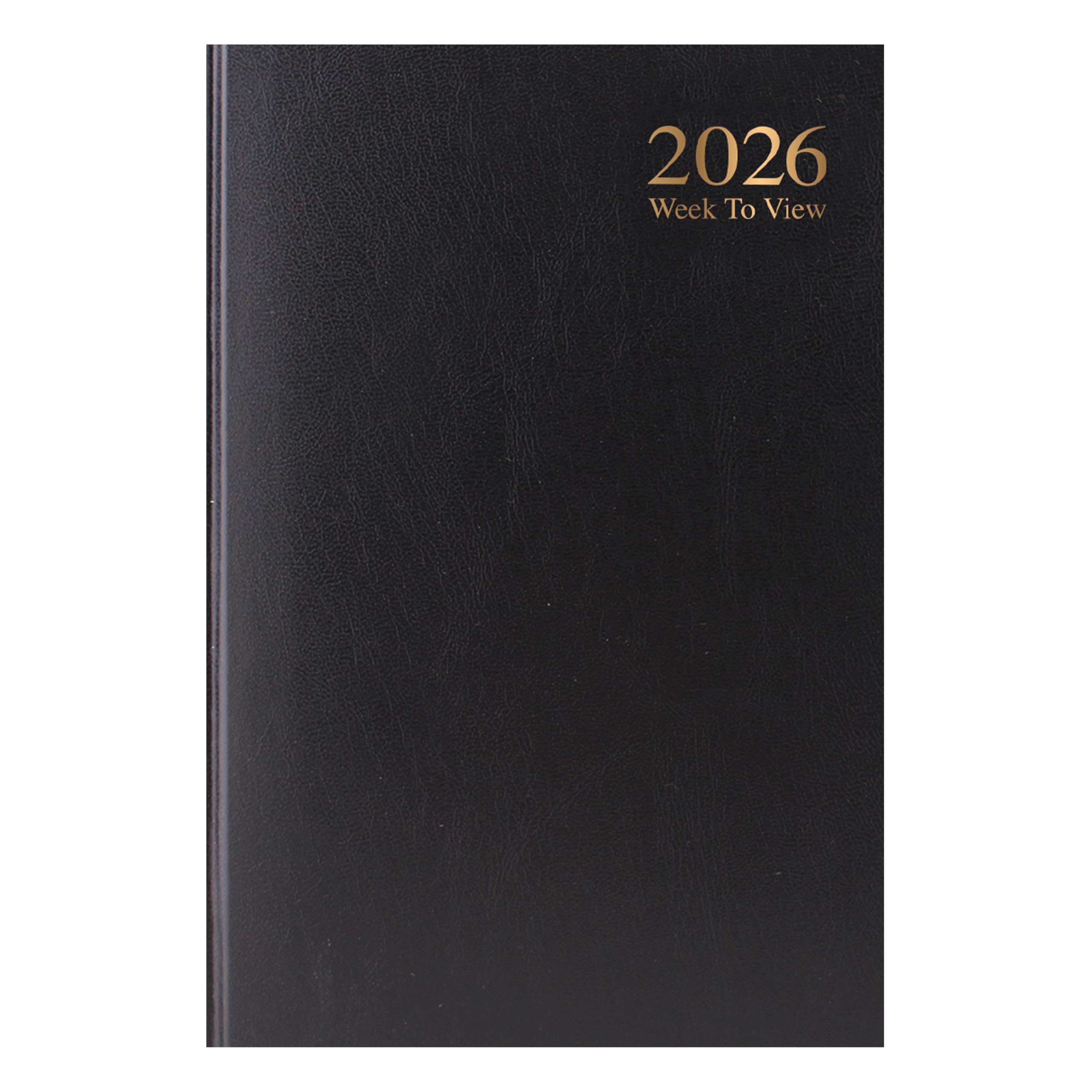2026 Diary Week to View Black | 2026 A4 Week To View Yearly Diary with Hard Cover for Home and Office Use