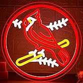 Baseball Neon Sign for Wall Decor Baseball Team Dimmable Led Neon Sign for Man Cave Bedroom Sport Club Garage Party Bedroom Dorm Birthday Gift for Fans Size 12.5 * 12.5 In(ZYLD300)