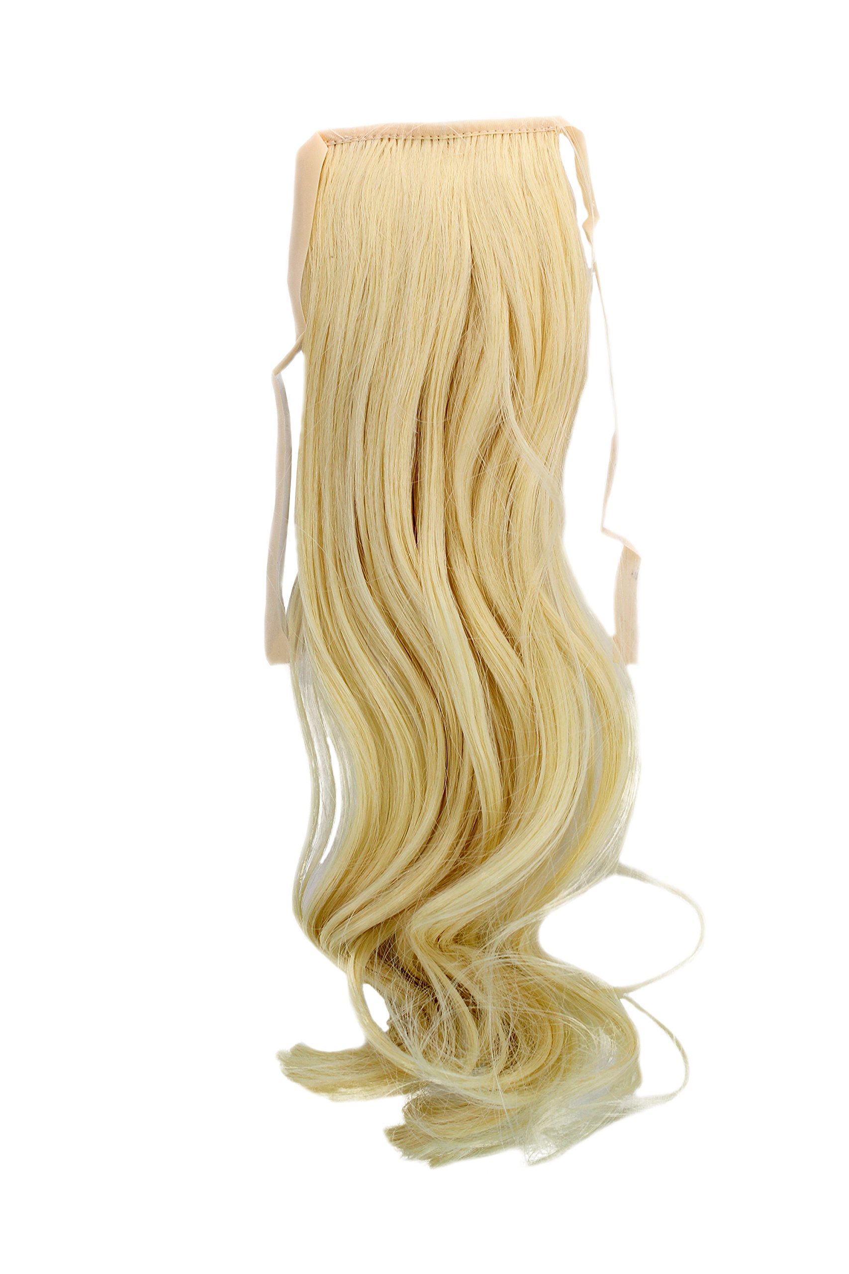 WIG ME UP - YZF-TC18-88 Hairpiece Pontail Pigtail extension slim light wavy comb and ribbon bright blond