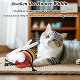 Suhaco Interactive Cat Toy Melody Chaser Squeaky Bee Plush 14x7x4 cm view 6