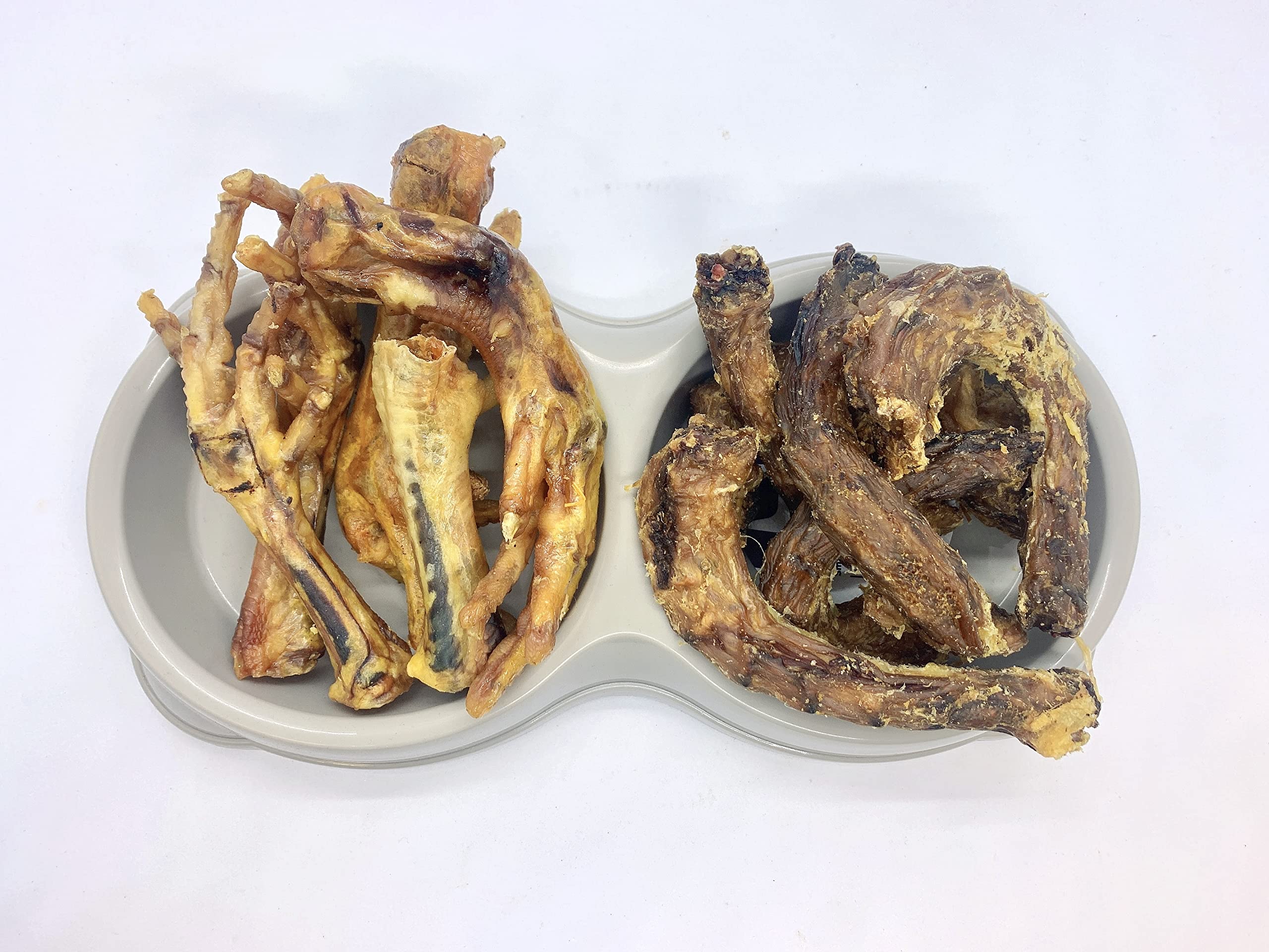 Pawkaboo Natural Treats - Natural Crunchy Chicken Bundle - 450g Chicken Necks & 450g Chicken Feet -900g Pack of Hypoallergenic Dog Treat Chews