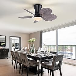 She's home 5 Palm Leaf Ceiling Fan with Light and