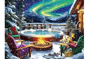 5DDIYART Northern Lights Diamond Art Kits for Adults,5D Diamond Painting for Adult Beginners,DIY Full Drill Round Gem Painting Dot Art for Adults,Home Wall Decor 11.8x15.7 Inch