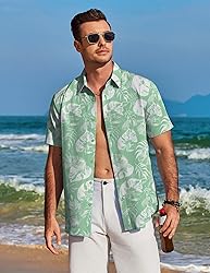 COOFANDY Men's Casual Shirts Resort Wear Short