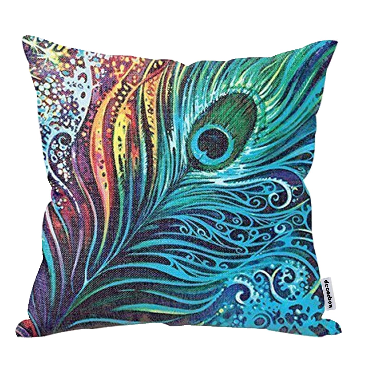 Amazon 18″ Decorative Peacock Feather Pillow Case 1.67 shipped