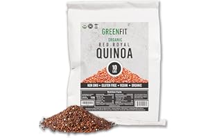 Royal Organic Red Quinoa | OA Quinoa Now Greenfit | Non-GMO, Gluten-Free, Vegan, and Organic | Complete Protein, High Fiber, Low-Calorie Red Quinoa | (10 Pound - Pack of 1)