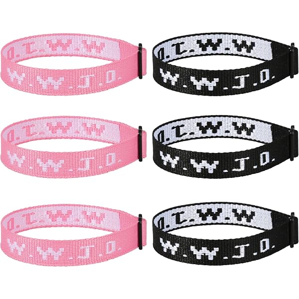 Set Of 4 WWJD Adjustable Rope Bracelets - What Would Jesus Do Beaded Wristbands For Men & Women - View #4