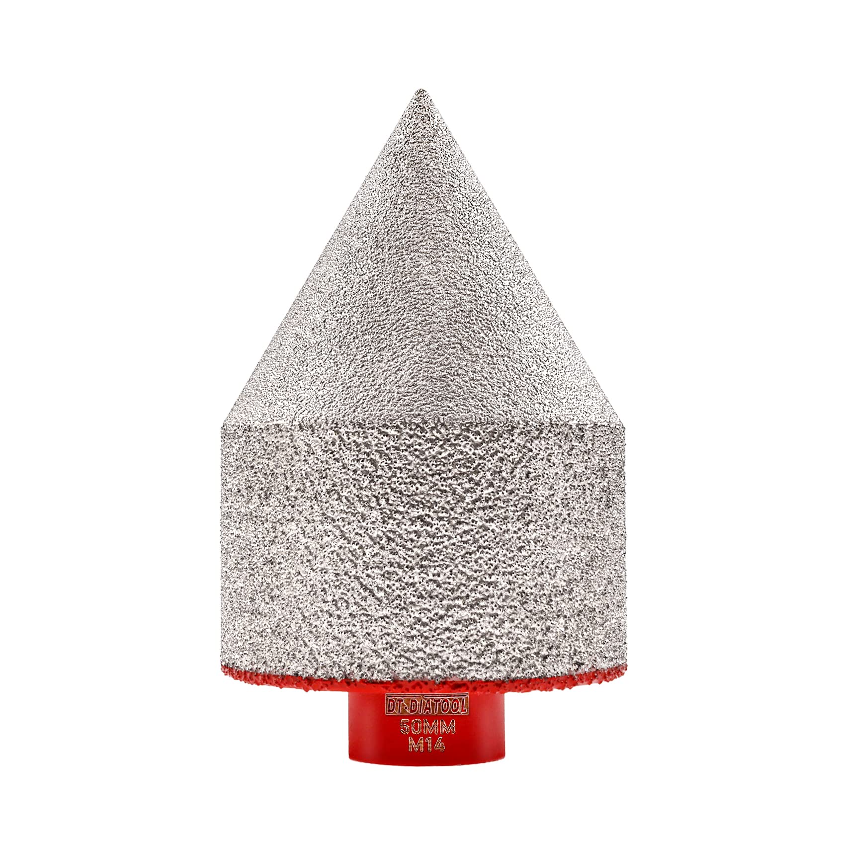 DT-DIATOOL Diamond Chamfering Finger Bit for Beveling Enlarging Trimming Existing Holes of Porcelain Ceramic Tiles Granite Marble Stone, Diameter 50mm M14 Thread — image 1