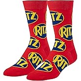 Crazy Socks - Cheez-It Snack Food Crew Socks - Officially Licensed Funny Novelty Gift Sock-Cozy Daily Wear