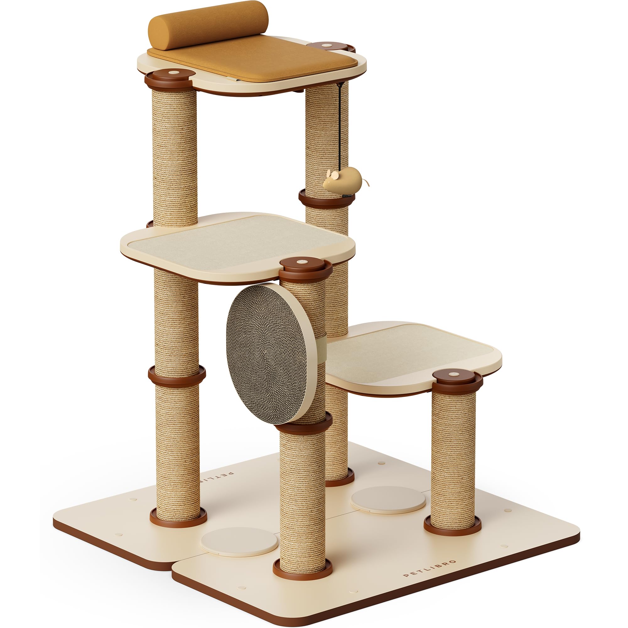 PETLIBRO Infinity Cat Tree Tower for Indoor Cats, Modular Design with Cat Bed, Toy, Felt Pads, Sisal Scratching Posts, 2-Second Setup, Sturdy Multi-Level Activity Center Cat Condo for Any Room