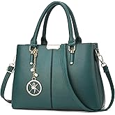 Purse and Handbags for Women, 3 Zip Compartments Tote Bag Designer Shoulder Purse Top Handle Satchel Bags