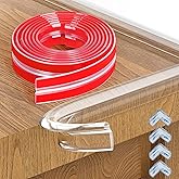 Baby Proofing, Clear Silicone Edge Protector Strip, Edge Soft Corner Protectors for Kids, 19.6ft(6m) Edge Protectors for Shar