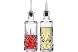 Godinger Oil and Vinegar Dispenser Cruet Set, Condiment Pourer Bottle - Dublin Collection