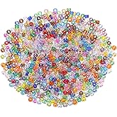 uxcell 2000 Pcs Glass Seed Beads Bulk, 2mm Mini Glass Bugle Beads for DIY Earrings, Necklaces, Bracelets, Jewelry Making, Colorful