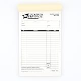 50 Pack Locksmith Invoices & Receipts - 2-Part Numbered Forms, 100 Total Pages