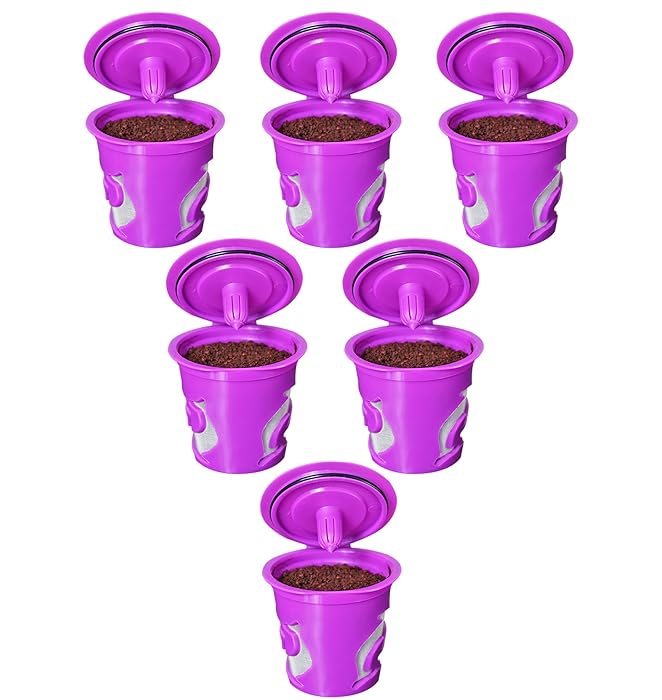 FROZ-CUP 2.0 - 6 Refillable/Reusable K Cups for Keurig 2.0 - K200, K300, K400, K500 Series and all 1.0 Brewers (6-Pack)