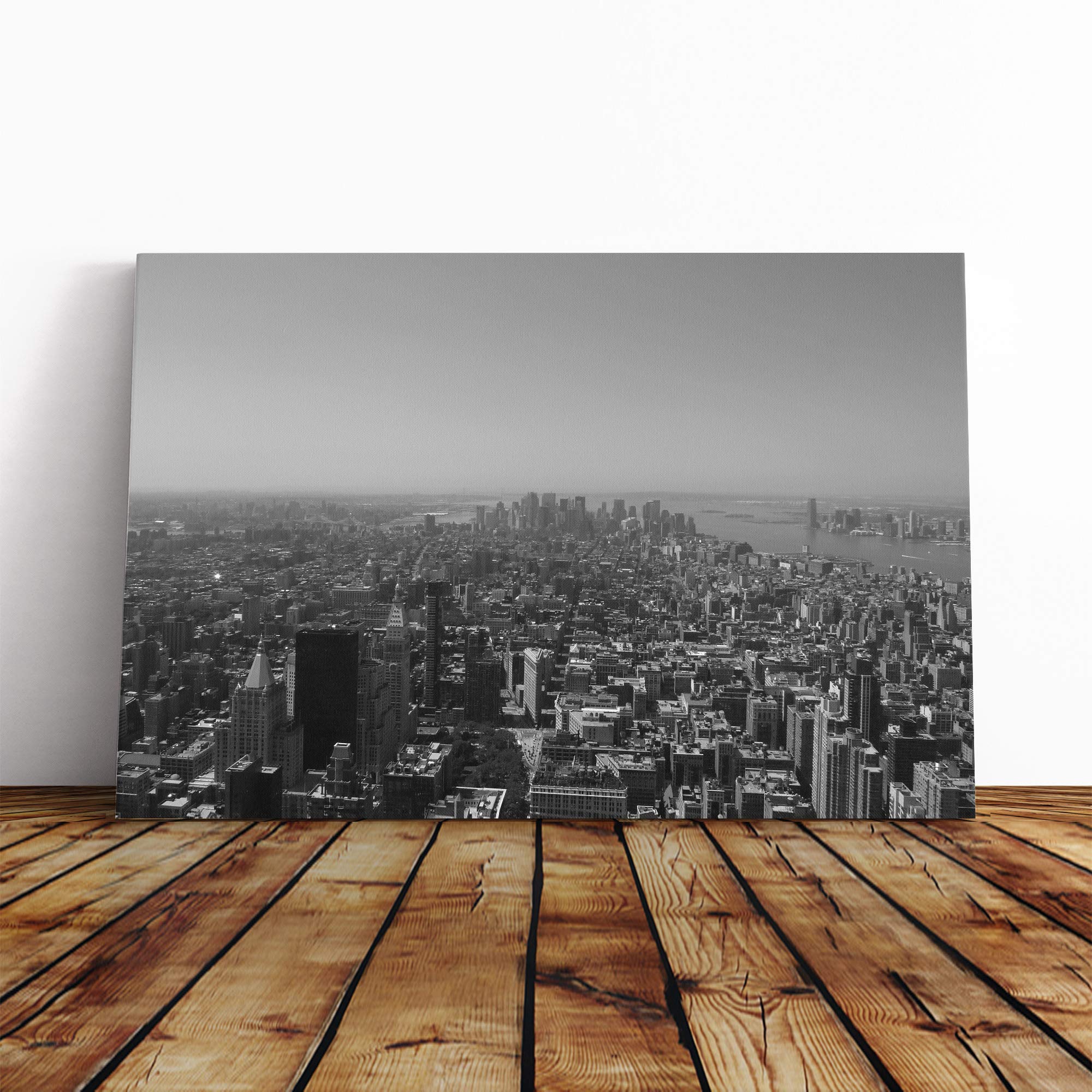 New York City Skyline USA (7) Canvas Print | Gallery Wrapped 30mm Frame Wall Art | 20x14 inches | Ready to Hang | Modern Cityscape Picture | Living Room Bedroom Lounge Office