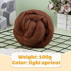 3.53oz Wool Roving Yarn, Fiber Roving Wool