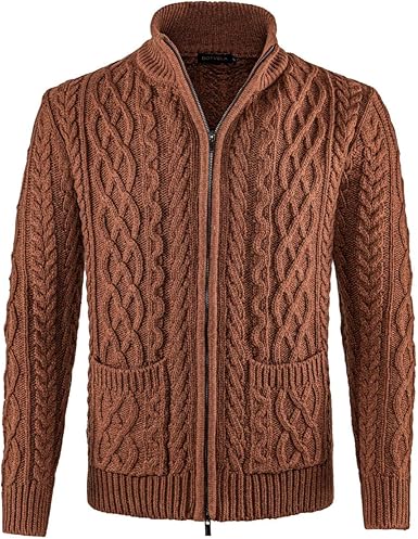 knitted zipper cardigan