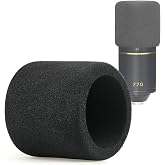 SUNMON Foam Mic Windscreen, Pop Filter Wind Cover fits MXL 770 MXL 990 Condenser Cardioid Microphone